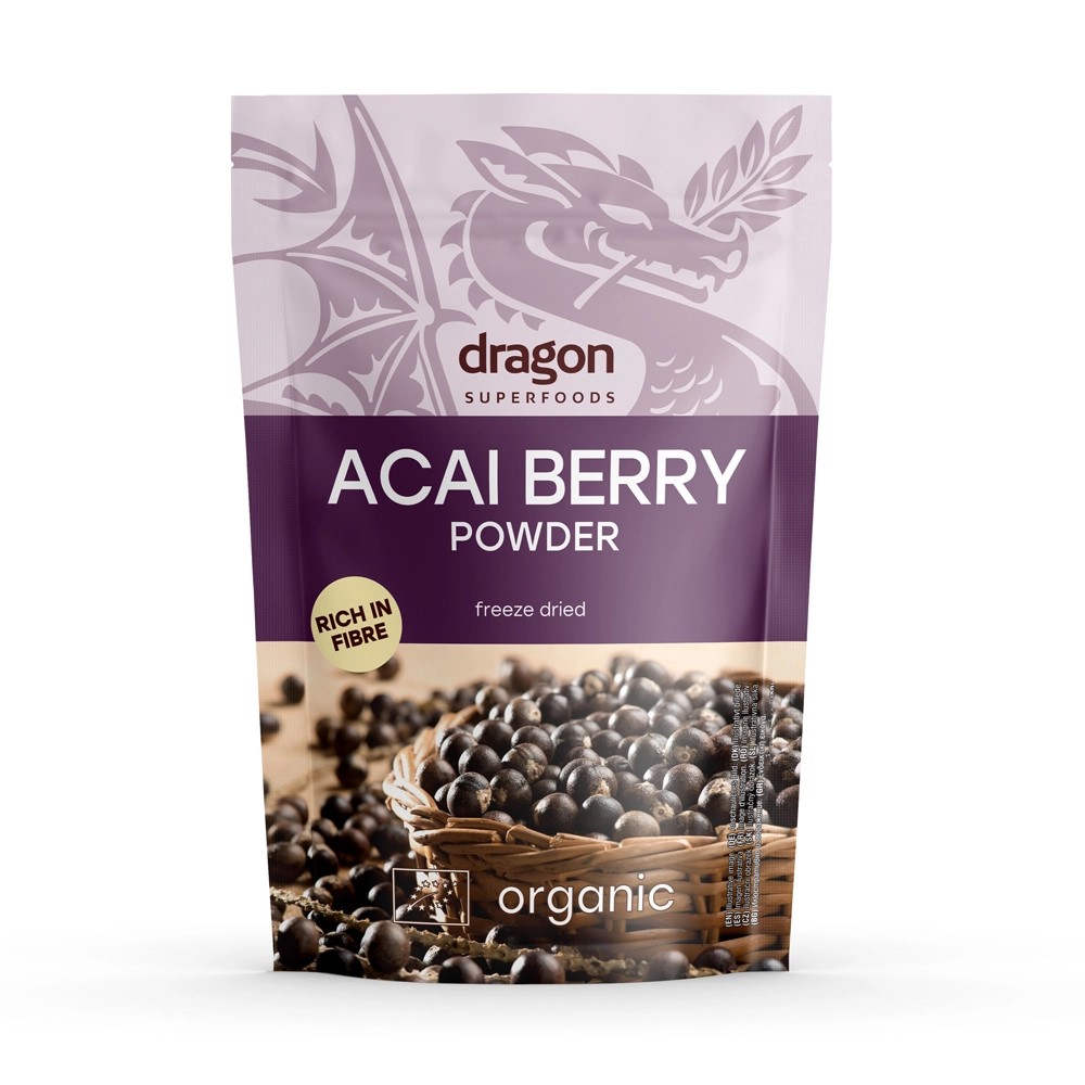 DRAGON SUPERFOODS Асаи бери на прах сушен чрез замразяване 75g