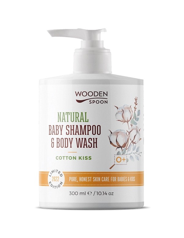 WOODEN SPOON Бебешки шампоан за тяло и коса Cotton kiss  300 ml