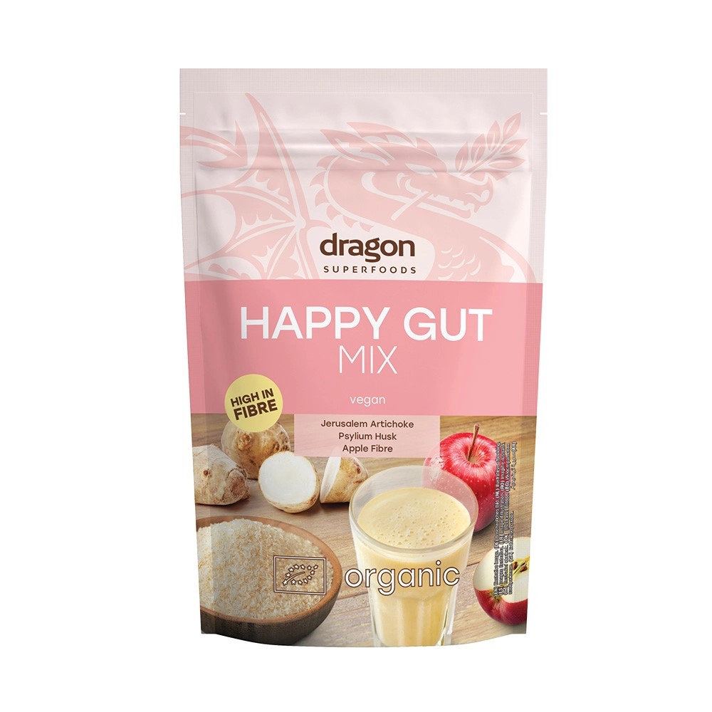 DRAGON SUPERFOODS Happy Gut Mix care for a balanced microbiome, prebiotic for colon health 200g