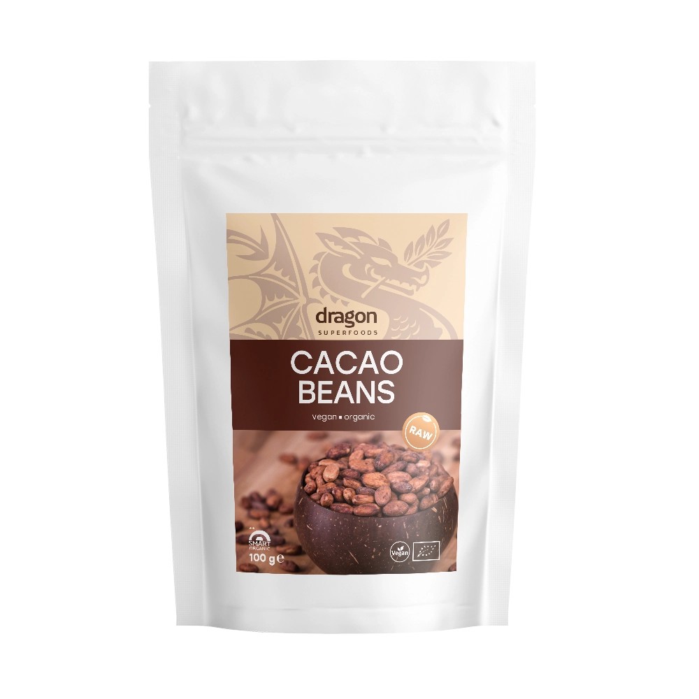 DRAGON SUPERFOODS Какаови зърна цели 100g
