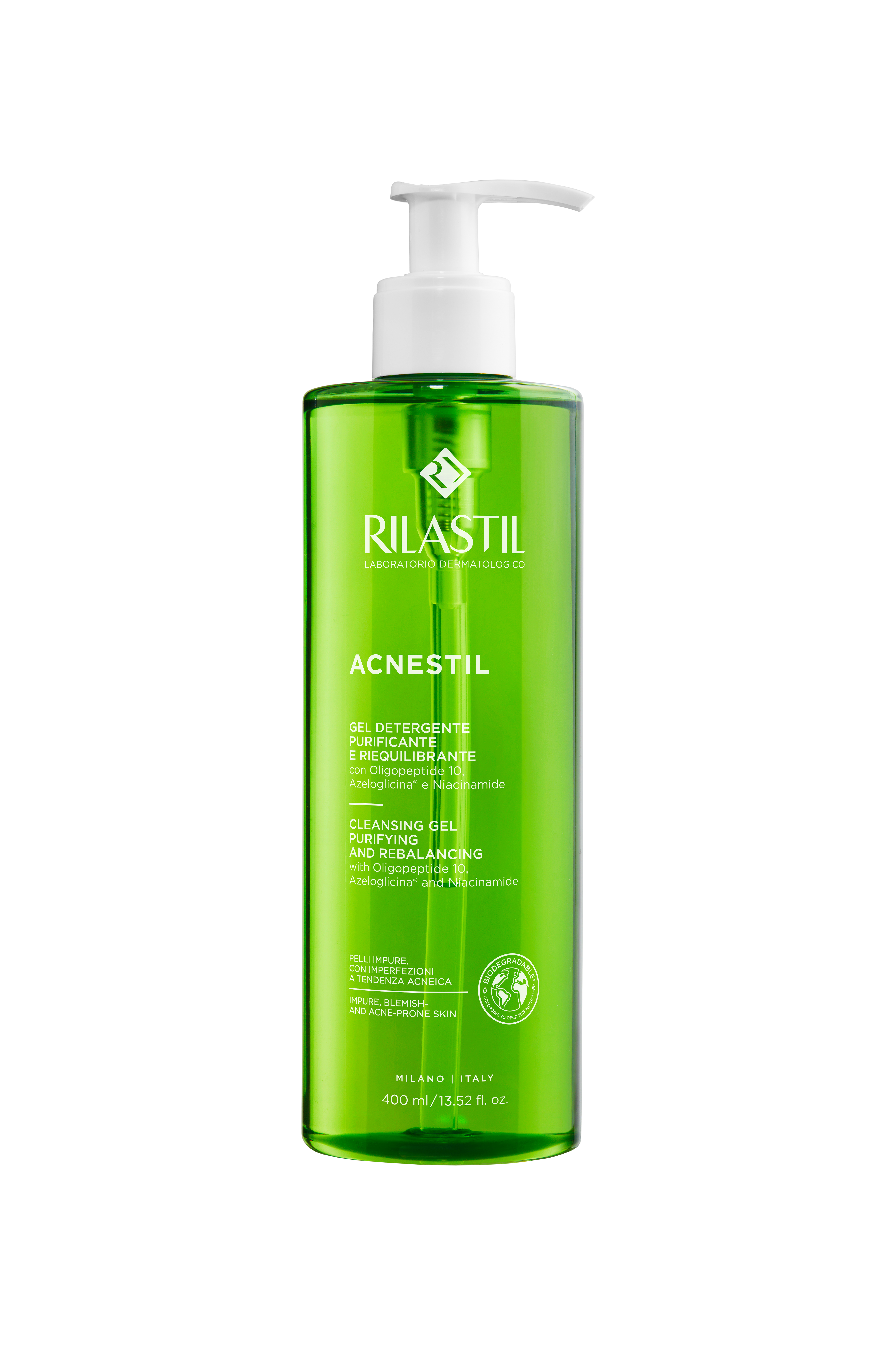 RILASTIL ACNESTIL CLEANSING GEL измивен гел за мазна и акнеична кожа 400 ml