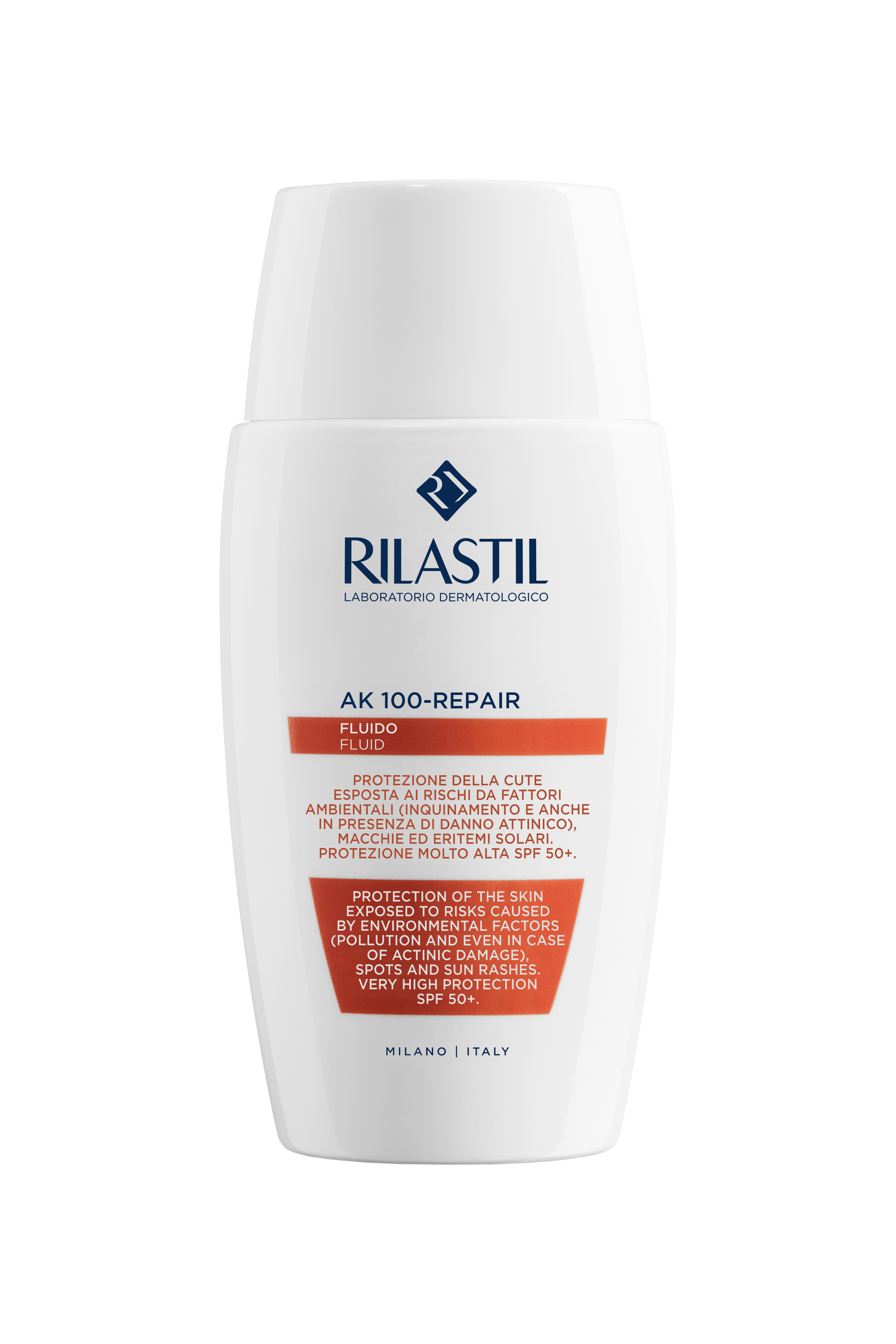 RILASTIL PHOTO PROTECTION AK 100 REPAIR FLUID+ SPF50+ Слънцезащитен флуид при акнитична кератоза 50 ml