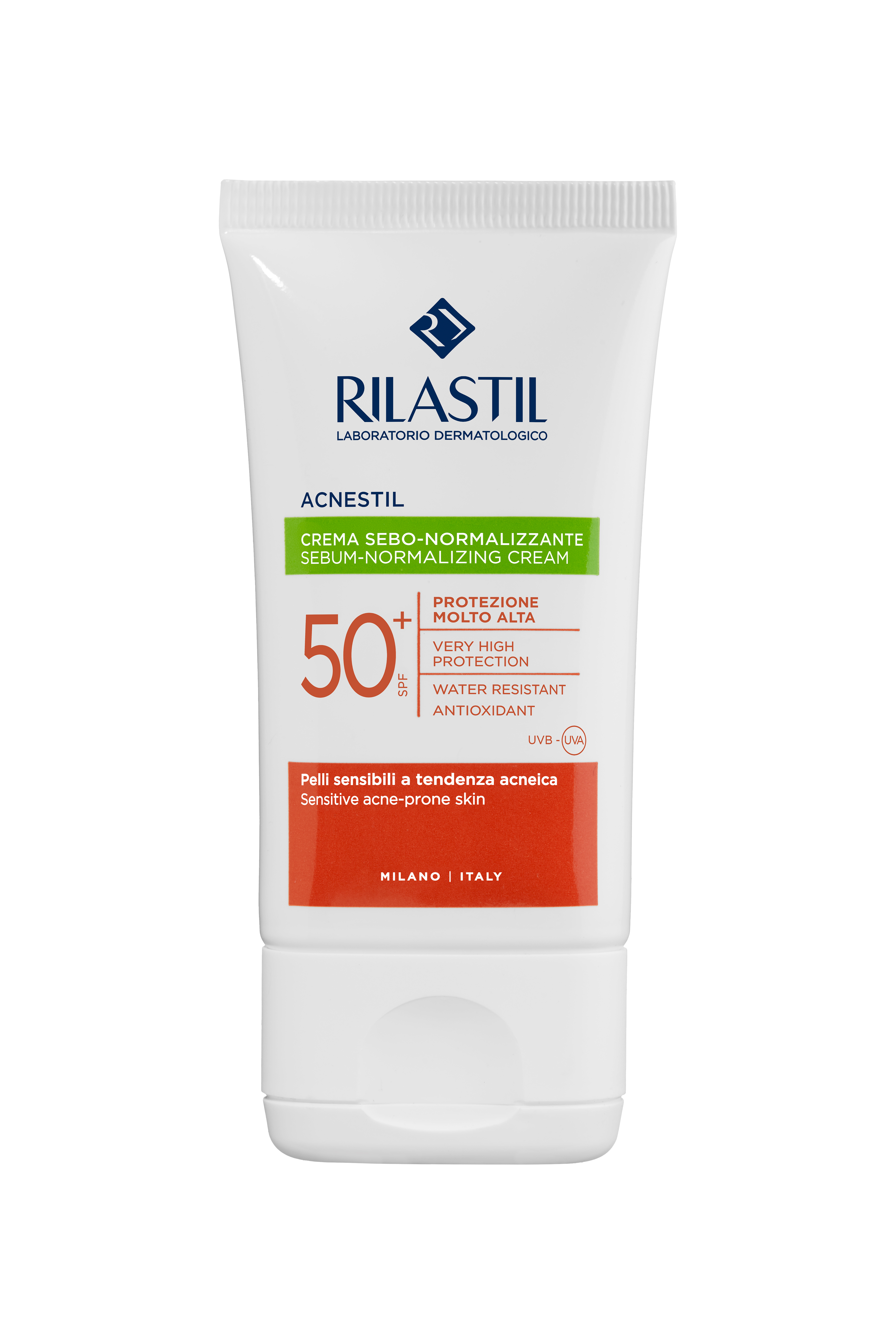 RILASTIL PHOTO PROTECTION ACNESTIL CREAM+ SPF50+ слънцезащитен крем за акнеична кожа 40 gr