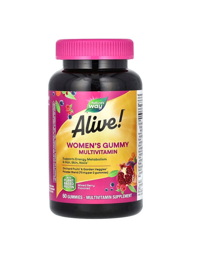 NATURES WAY ALIVE WOMEN'S Gel Multivitamins for Women x 60 gummies