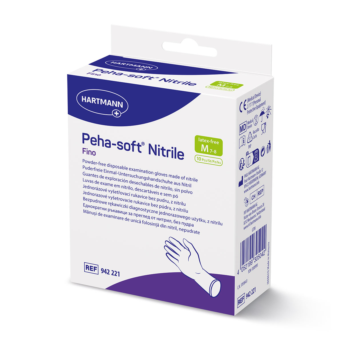 HARTMANN PEHA-SOFT РЪКАВИЦИ еднократни нестерилни нитрилни M X 10 /942221
