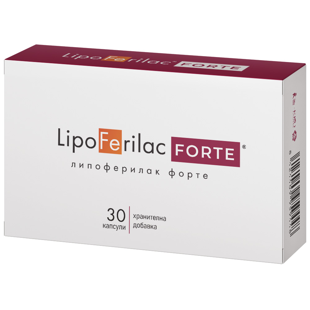 NATURPHARMA LIPOFERILAC FORTE желязо, лактоферин и фолиева киселина x 30caps