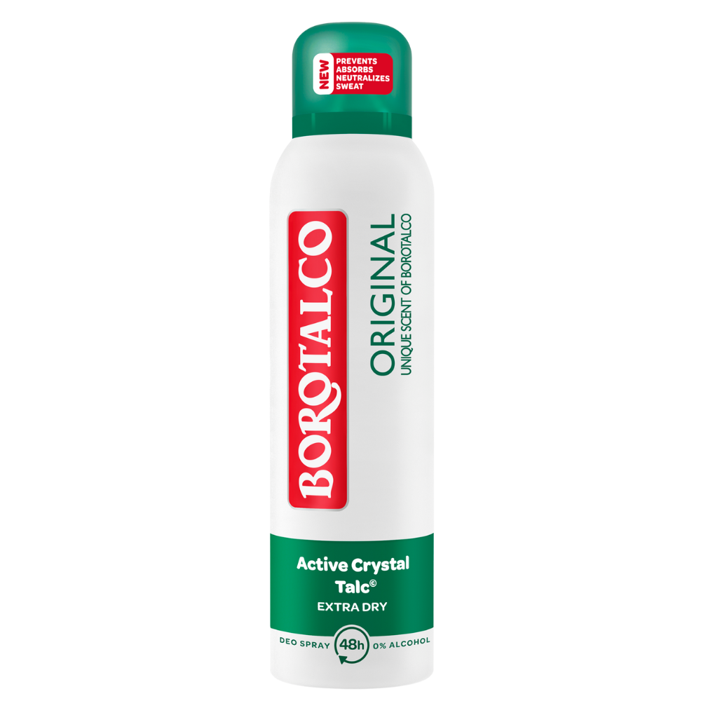 BOROTALCO ORIGINAL Active Crystal Talc 48h deo spray Део Спрей Оригинал 150 ml
