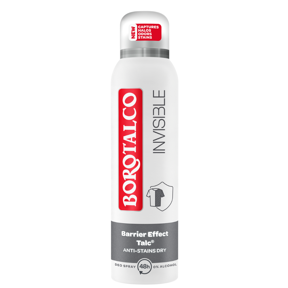 BOROTALCO INVISIBLE Barrier Effect Talc 48h deo spray Део Спрей Инвизибъл 150 ml