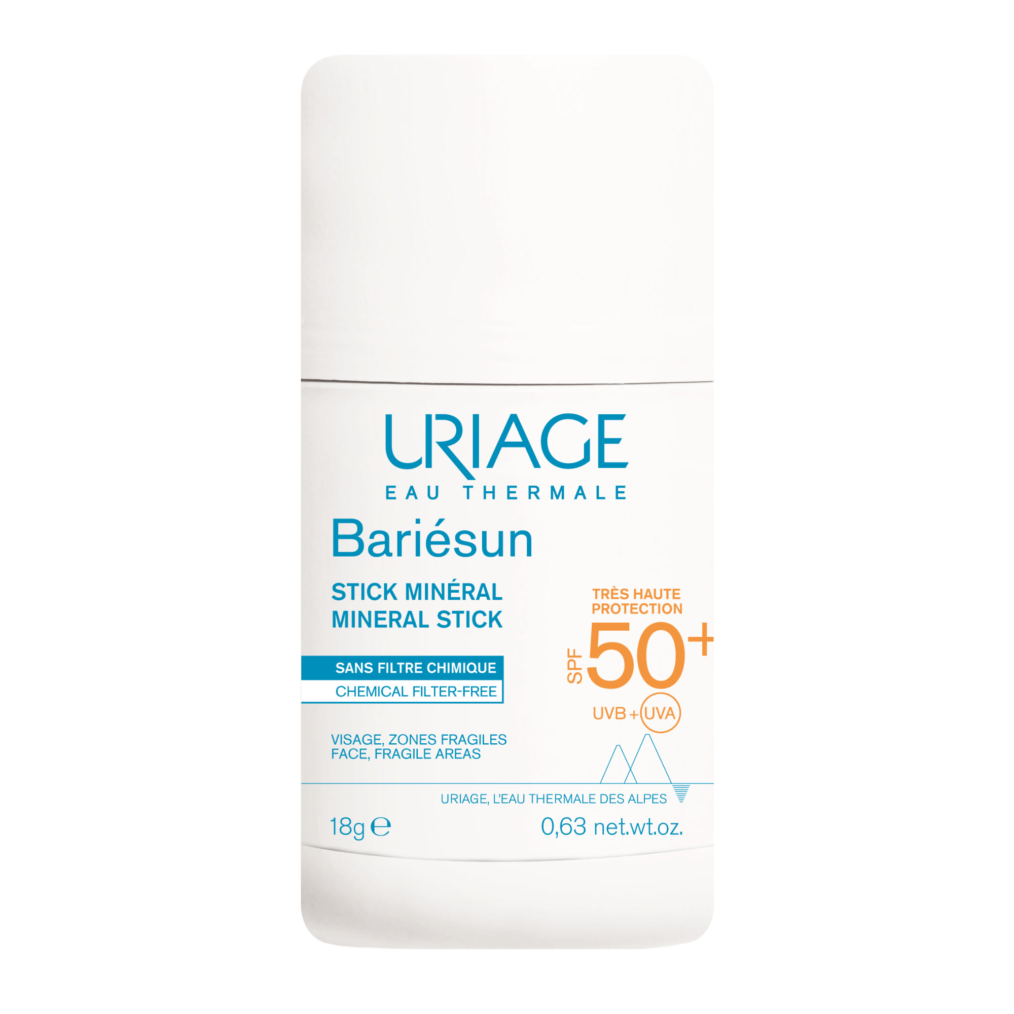 URIAGE BARIESUN MINERAL SPF50+ слънцезащитен минерален стик за цялото семейство 18g