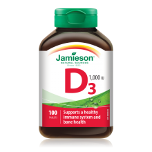 JAMIESON VITAMIN D3 витамин Д3 1000UI x 100 tabl