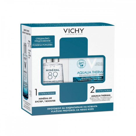 VICHY PROMO AQUALIA THERMAL LIGHT light cream 50ml + MINERAL 89 50ml