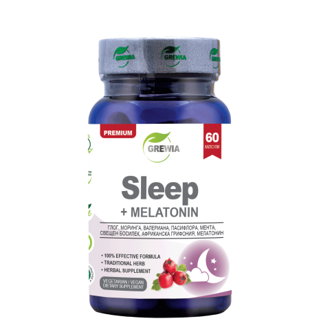 GREWIA Sleep + Melatonin при безсъние x 60 caps