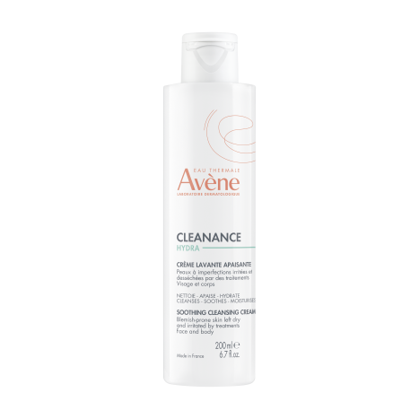 AVENE CLEANANCE HYDRA Soothing wash cream for dry and irritated skin after acne treatment 200 ml.