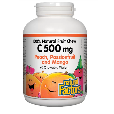 NATURAL FACTORS VITAMIN C тропически плодове 500mg x 90 tabl