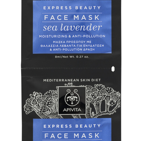 APIVITA Hydrating and protective face mask with sea lavender 2x8ml pack x 6