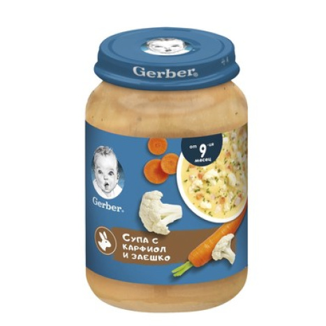NESTLE GERBER mashed soup with cauliflower and rabbit 9m+ 190g