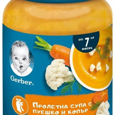 NESTLE GERBER pureed spring soup with turkey and fennel 7m+ 190g