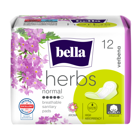 BELLA HERBS VERBENA deo fresh sanitary towels x12