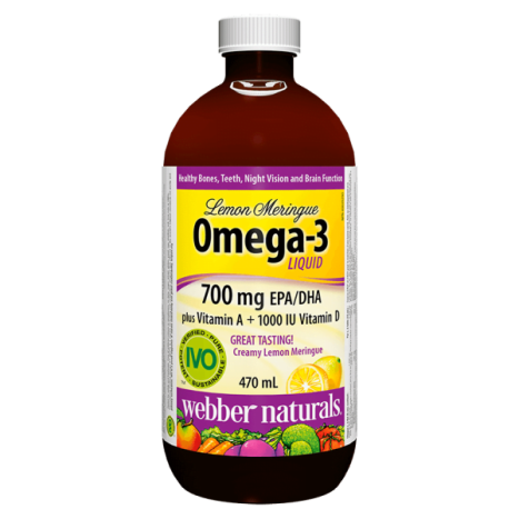 WEBBER NATURALS OMEGA-3 Liquid plus Vitamin A & Vitamin D 470ml