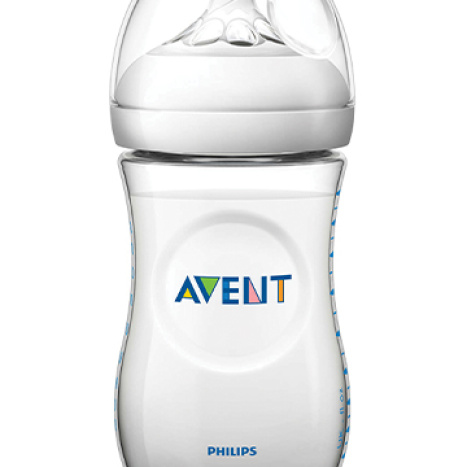 AVENT Бутилка Natural 260ml биберон 1 дупка 1м+ неутрален цвят