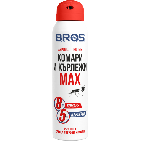 BROS Аерозол MAX против комари и кърлежи 90ml