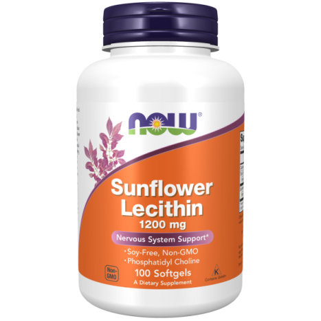 NOW SUNFLOWER LECITHIN слънчогледов лецитин 1200mg x 100 softgels caps