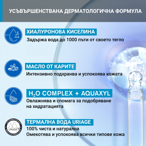 URIAGE EAU THERMALE богат хидратиращ крeм 40ml