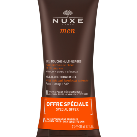 NUXE DUO MEN душ-гел за лице, коса и тяло 2 x 200ml