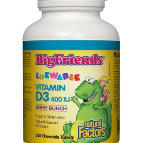 NATURAL FACTORS VITAMIN D3 Big Friends 400IU x 250 tabl