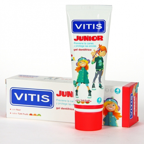 DENTAID VITIS гел паста за зъби Junior Tutti Frutti за деца над 6 год. 75 ml