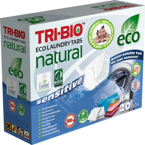 TRI-BIO ЕКО таблетки за пране Baby,  Sensitive,  14 бр.