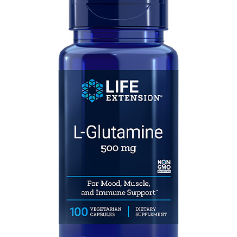 LIFE EXTENSION L-GLUTAMINE 500mcg x 100 caps