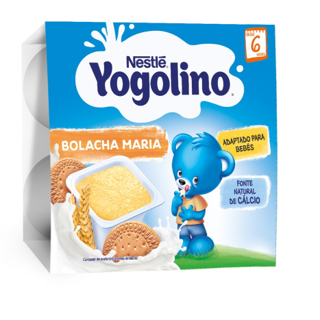 NESTLE YOGOLINO Milk dessert Yogolino biscuits 6m+ 100g x 4