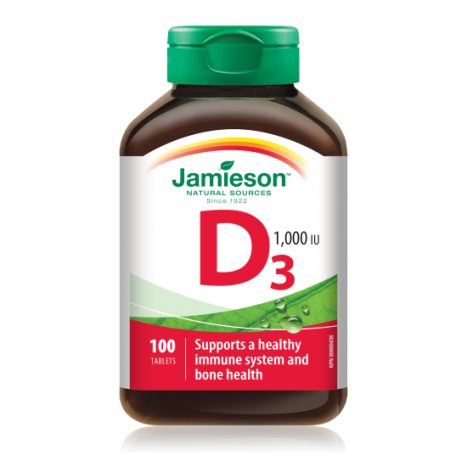 JAMIESON VITAMIN D3 vitamin D3 1000UI x 100 tabl
