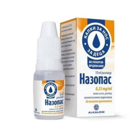NAZOPASS nasal drops 0,25mg/ml 10ml
