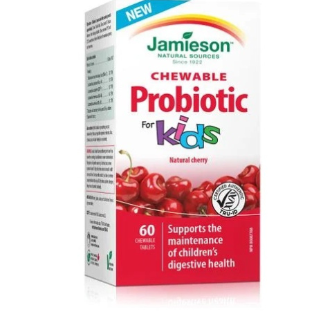 JAMIESON PROBIOTIC KIDS probiotic for children with cherry flavor x 60 chew tabl