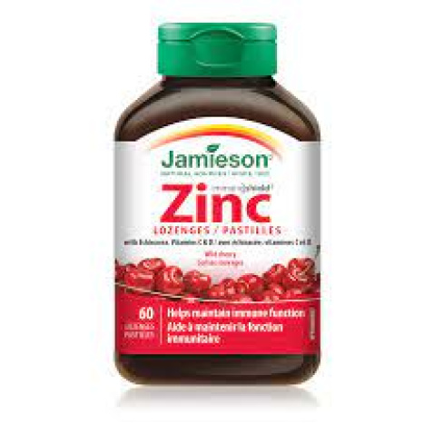 JAMIESON ZINC Echinacea Wild Cherry Flavored Zinc x 60 lozen