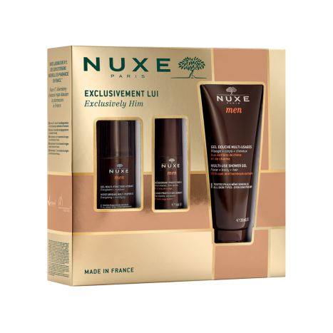 NUXE PROMO MEN hydrating gel 50ml + shower gel 200ml + roll-on 50ml