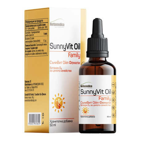 HERBAMEDICA SUNNY VIT Oil Family Витамин D3 за цялото семейство 50ml