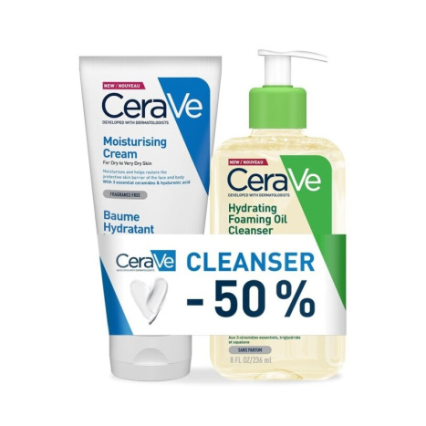 CERAVE PROMO hydrating cream for face and body 177g + Cleansing oil 236ml