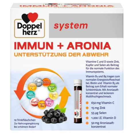 DOPPELHERZ SYSTEM IMMUN + ARONIA Immunity + aronia x 10 fl new