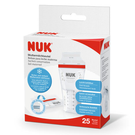 NUK Sterile bags. for breast milk x 25 252.126