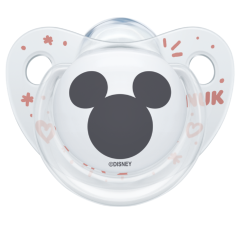 NUK pacifier pacifier silicone 6-18 months, 1 pc., MICKEY, Transparent