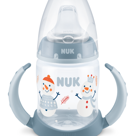 NUK FIRST CHOICE РР Шише 150 мл. с накрайник силикон за сок 6+ мес., SNOW Син