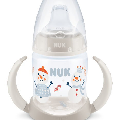 NUK FIRST CHOICE RR Bottle 150 ml. with silicone tip for juice 6+ months, SNOW Beige