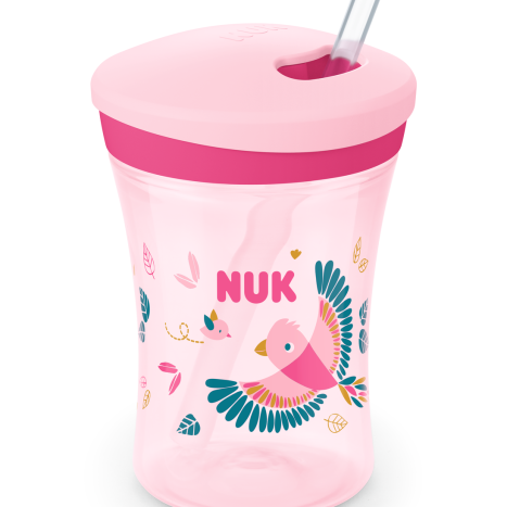NUK EVOLUTION Action Cup, 12+ months, 230 ml, Chameleon, Pink