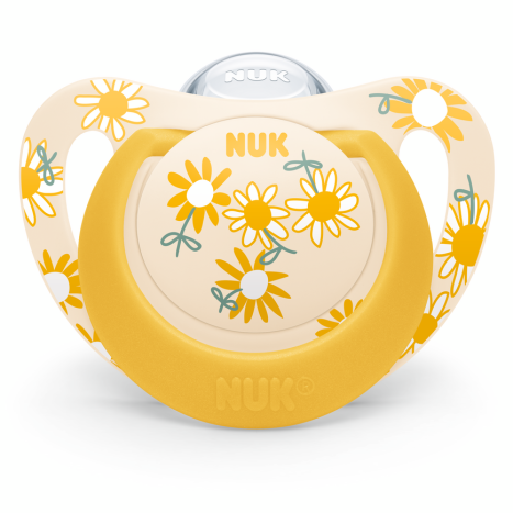 NUK pacifier pacifier silicone 6-18 months, 1 pc. STAR Yellow