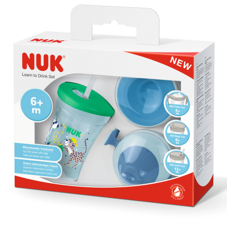 NUK СЕТ Чаши Evolution Cups All-in-one Зебра