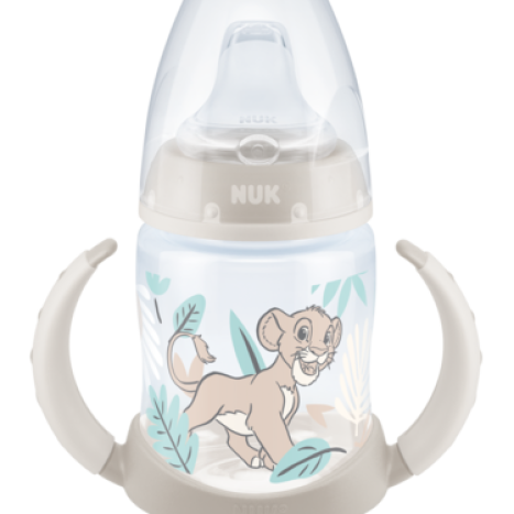 NUK FIRST CHOICE РР Шише Temperature control 150 мл. с накрайник силикон за сок 6+ мес., LION KING