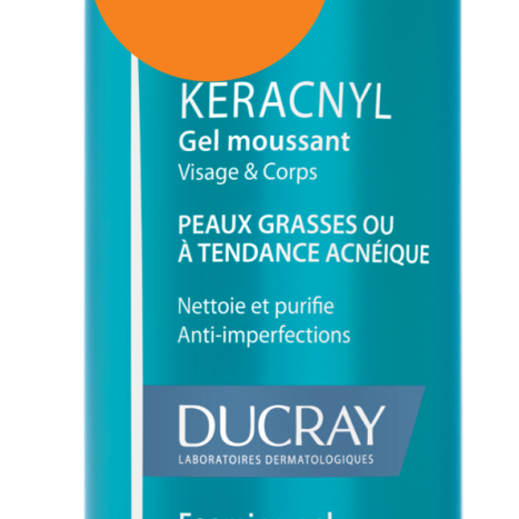 DUCRAY KERACNYL foaming face gel 400ml at the price of 200ml